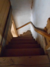 Nothing like going down a staircase sideways because the steps are narrow and winding.
